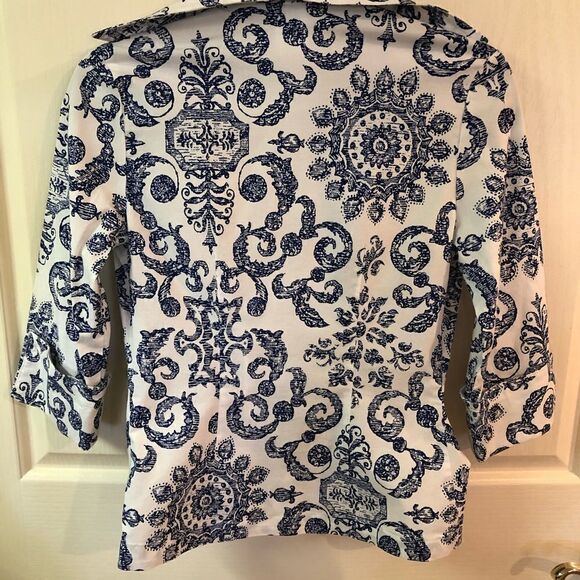 Finley “Lacey” 3/4 sleeve wrap top, made in the USA - Picture 3 of 4